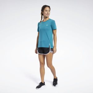 Koszulki Damskie Reebok Workout Ready Supremium Turkusowe PL 23ZWJNG